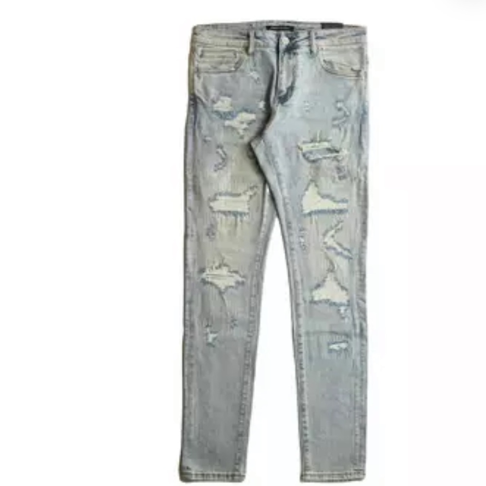 NWT Embellish Men's Carve Skinny Fit Light Wash Jeans